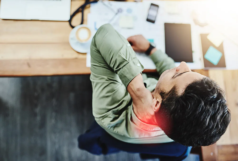 Man with neck pain